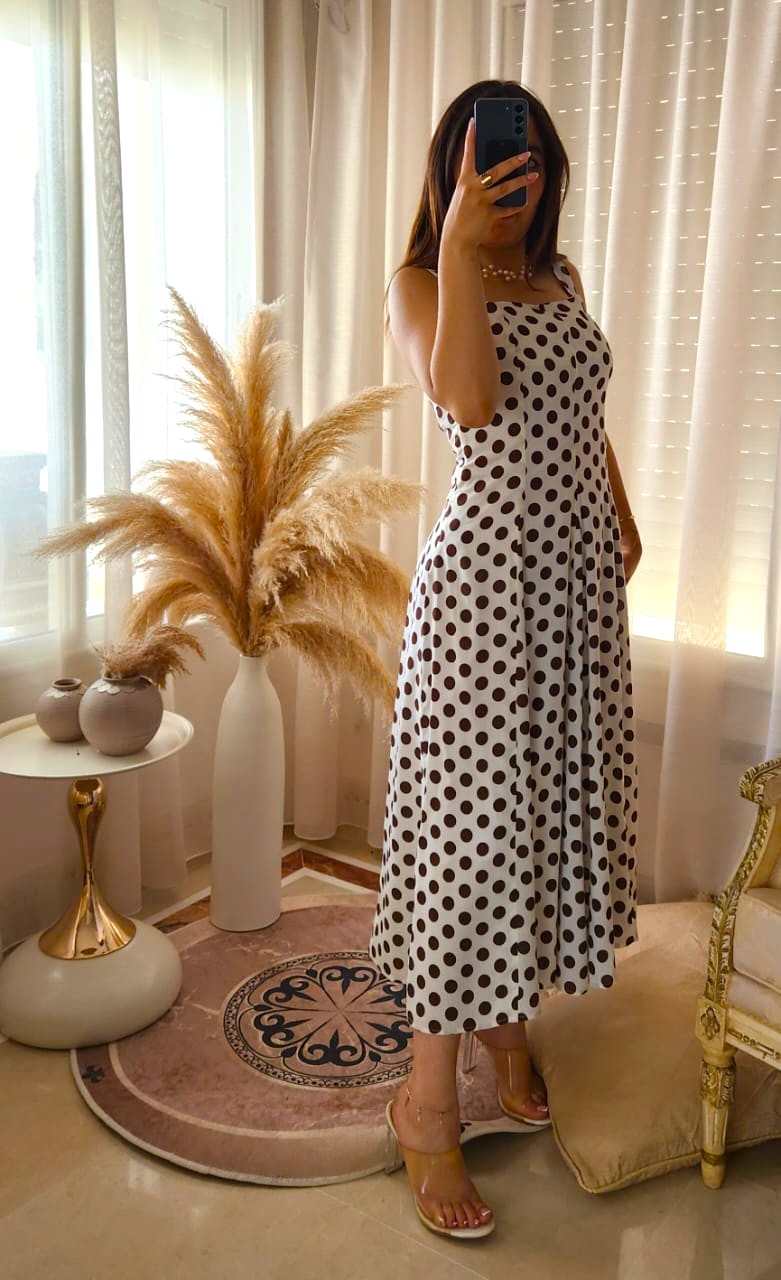 POLKA dress chocolat