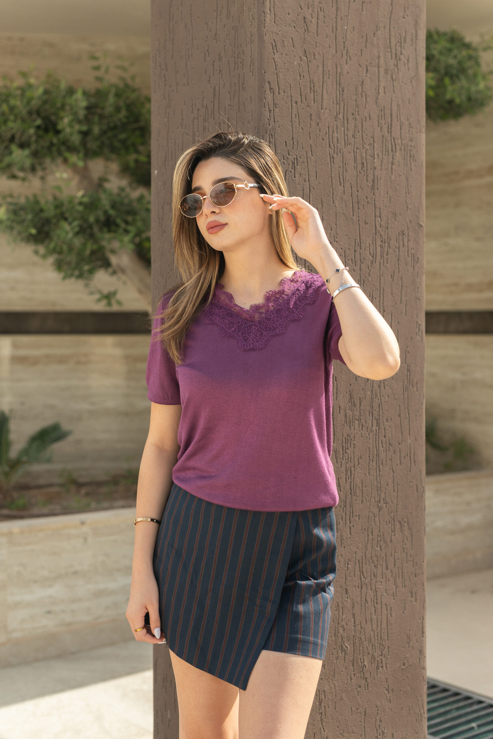 Pull yasmina Mauve